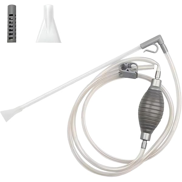 Sifone Per Acquario Con Tubo - Strumento Per Cambio Acqua E Pulizia Fondo Vasca, 150 Cm - Foto 11