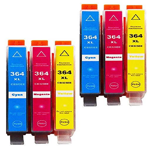Replacement Set for HP 364 / 364XL Printer Ink Cartridges - Compatible with HP Deskjet 3520, 3070A, Officejet 4620, 4622, Photosmart 5510, 5514, 5522, 6510, 6520, 7510, 7515, 7520, B8550, C410A