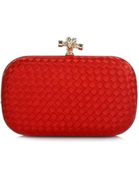 Audixius Elegant Damen Geflochten Retro Bankett Clutches In Einfarbig