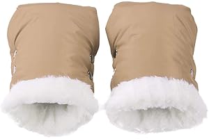 AMZLORD Pram Hand Muff, Winter Warm Stroller Gloves, Fleece Waterproof Waterproof Pram Gloves, Hand Muff Pram Accessories