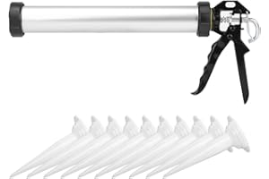 ZERONE Cartridge Gun Aluminium Ergonomic Silicone Gun Nozzle 600ml Caulking Gun