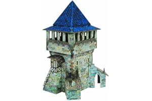 UMBUM Keranova 242 sprytny papier średniowieczna wieża górna wieża 3D puzzle, 14 x 11 x 22 cm, wielokolorowa