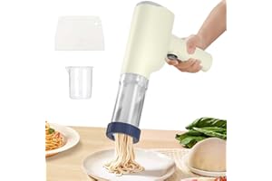 ZEBBYEE Macchina per Pasta Portatile, Pressa per Pasta Elettrica Senza Fili, 1500mAh Macchina Pasta Elettrica con 8 Accessori, Macchina per Fare la Pasta Fresca, Macchina per Fare la Pasta in Casa