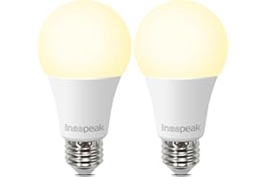 inaepeak 2er E27 WiFi Smart Bulb, 2700K-6500K dimmbare Glühbirne in warmem Weiß, 9W LED-Glühbirne zum Einschrauben, Timer-Funktion, funktioniert mit Alexa und Google Home, Smart Life App-Steuerung