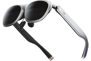 Rokid Max 2 AR Brille Silbrig, 215" Micro-OLED Display, Myopia Adjustable (0-600D), kompatibel mit Android und PC/ROG/Steam, 120Hz, 50° FOV und 600nits Leuchtdichte