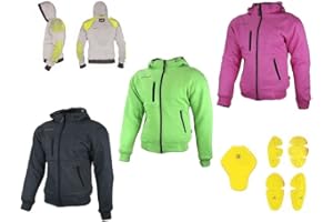 HEYBERRY Damen Hoody Motorradjacke Roller Hoodie mit Aramid Protektoren S bis XXL