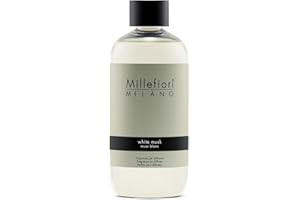 Millefiori Milano - Recambio para difusor de Varillas aromáticas | Almizcle Blanco | 250 ml