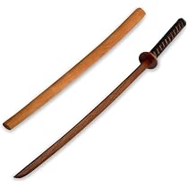 Sabre Bois Chêne Rouge Shoto - Réplique Wakizashi Pour Arts Martiaux, Environ 55cm