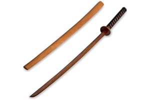 Playwell Enfants en Bois Rebord Corde Bokken avec Fourreau - Rouge chêne