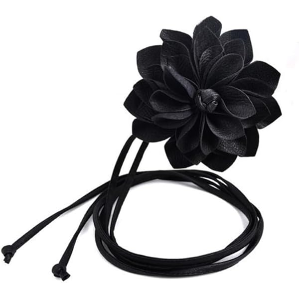 mooi zwart pu leer bloemen 3d effect | bloemen