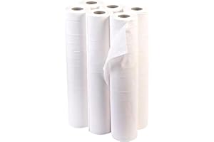 IDEAL 365 6 x Paper Roll 20" 40M White Hygiene Beauty Salon Massage Couch Table Bed Cover (White)