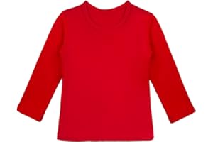 Lilax Girls' Basic Long Sleeve Round Neck T-Shirt