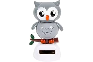 REFURBISHHOUSE Figurine Chouette Hibou Se Balance a l'energie Solaire Type Nohohon balancier Deco Voiture Maison terrasse Jardin Jouet Cadeau decoratif Original