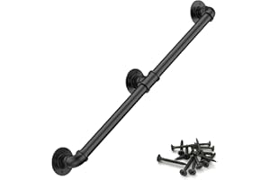 Pasamanos Escalera Exterior, Magtctyae 1.5m Barandilla Escalera Pasamanos para Escaleras Interiores Antideslizante con Barandilla de Escalera de Barandilla de Tubería de Hierro pared Loft Ancianos