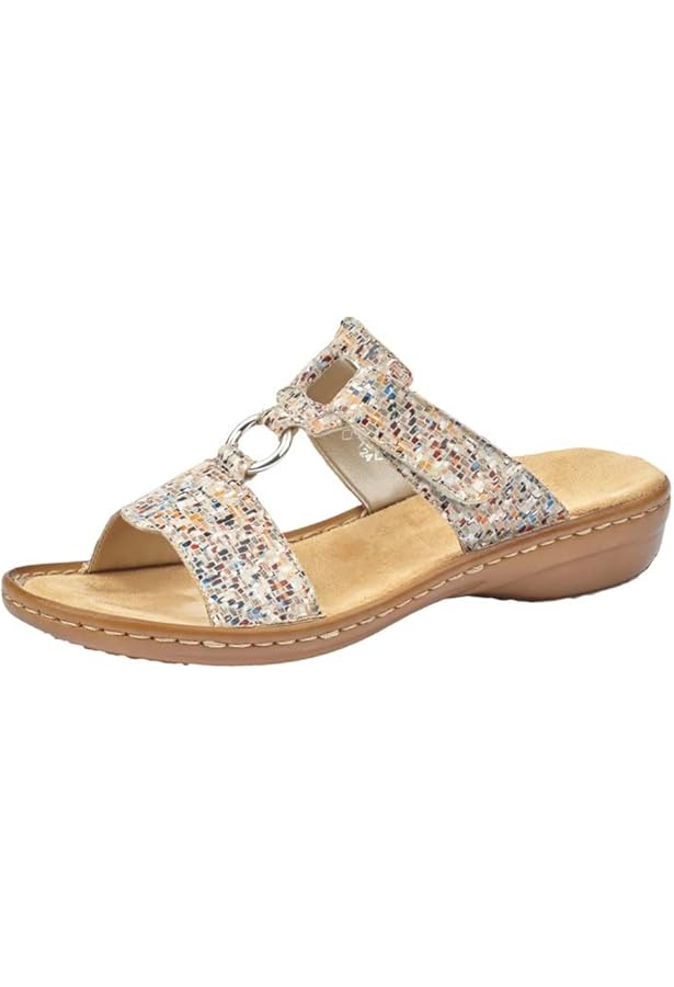 Rieker 629 M9 Ciabatte Donna In Ecopelle - Pantofole Comode Con Zeppa 4cm, Taglia Stretta - Foto 3