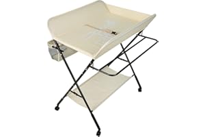 RELOVE Fasciatoio Pieghevole per Bagnetto Neonati,avolo Cambio Pannolini Multifunzionale Portatile,Fasciatoio per Bambini, Tavolo da Massaggio con Tasche a Rete e Salvaspazio, Antibatterico