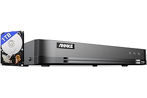 ANNKE 4K 8MP DVR 8 Canali con Hard Disk da 1 TB, CCTV Network Digital Video Recorder H.265+, Rilevamento di Persona/Veicolo, DVR Video Sorveglianza CCTV DVR TVI Sicurezza di Sistema P2P Email Allarme