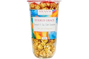 RYAN'S SPECIALTIES Everly Grace Popcorn – Caramel & Sea Salt Sensation, 60 g – Bicchieri di popcorn al caramello e sale marino dalla nostra manifattura di Augusta, Germania