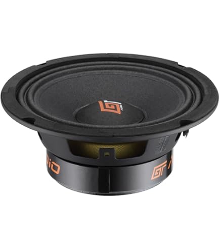 Professionele Luidspreker Uit Een Akoestisch Systeem In Paarse Kleuren. Woofer En Midbass Spreker Op Foto De Atmosfeer Nachtclub Image126264727