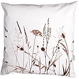 Gräserkissen, taupe, braun,beige, Kissenbezug, Baumwolle, 50x50cm