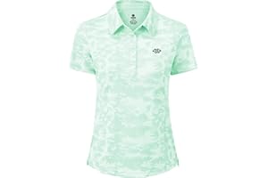 AjezMax Damen Poloshirt Kurzarm Baumwolle Golf Polohemd Atmungsaktiv Fitness Sport Sommershirts