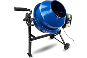 Hyundai 220w 63l Electric 230v Cement Concrete Mixer Portable, Mix Together Mortar and Plaster, DIY, Building Or Garden Projects with 3 Year Warranty