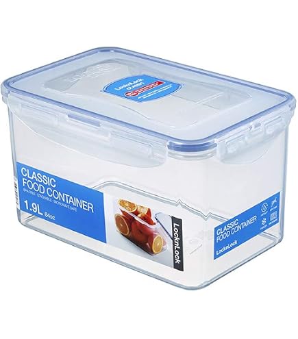 Set 2 Contenitori Ermetici Fackelmann Grandi (2L + 3.6L) - Rettangolari, Per Freezer E Microonde, Chiusura A 4 Clip, BPA Free