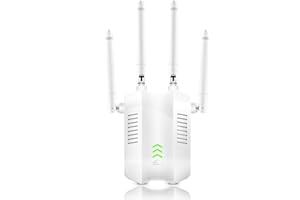 CLUVOX Répéteur WiFi, Nouveau Extender WiFi en 2024, Amplificateur de Signal WiFi 1200Mbps, Puissant WiFi bi-Bande 5GHz/2.4GHz, Mode répéteur/routeur/AP, avec 4 antennes, Compatible avec Tous Les routeurs