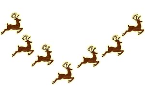 Santa's Glowing Reindeer Wall Decor, 3D Light-Up Wooden Christmas | LED Reindeer Wall Decorations, Festive Christmas Lighting, Glow Wall Silhouette Lights for Living Room Bedroom