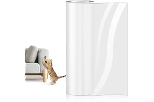 QIANSHOUYAN Protection Canape Chat Anti Griffe 44cm x 3m Sticker Transparent Autocollant Rouleau Protecteur de Rayure, pour Meubles Porte MurTapis Comptoirs
