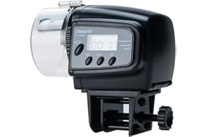 Homieco Alimentatore Automatico Acquario, Feeder Dispenser di Pesce con Display LCD, Erogatore di Cibo Automatico Programmabile per Pesci, Fish Tank Fish Food Auto per il Fine Settimana o le Vacanze