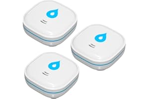 Summit Digital 3er Set GS153 Wassermelder mit Batterie 60x60x24,2 mm | Wassersensor mit 85dB Alarm | Wasseralarm Melder für Keller, Küche & Bad | batteriebetrieben, bis zu 10 Jahre Laufzeit