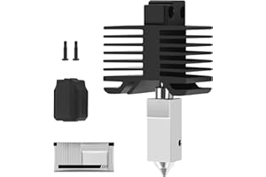 UNITAK3D Original Bamboo Lab X1/P1 Hotend 0,4mm Haute Température et Vitesse Rapide Buse en Acier Trempé+bloc Chauffant Structure Intégrée Compatible with Bambu Lab X1/X1C/X1 Carbon/P1P/P1S/P1S Combo