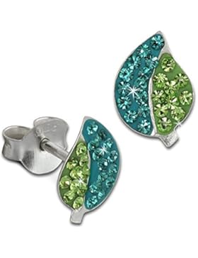 SilberDream Kinder und Jugendliche-Ohrstecker 925 Sterling Silber Zirkonia grün VGSO602T