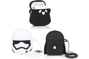 (3Pack) Case for AirPods 2nd/1st Generation(2019/2016) with Keychain, XMBYGY Silicone Case Protective Cover with Cute Funny Skin Design for AirPods 1 and for AirPods 2