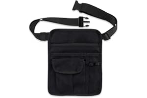 Boczif Serveuse Tablier Serveur Tabliers Serveur Pochette Restaurant Taille Tablier Argent Sac avec Poches Porte-Tablette et Boucle de Ceinture réglable pour Femmes Hommes