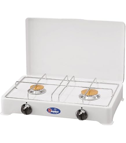 Fornello A Gas Metano 2 Fuochi Grigio Grafite - Per Esterno E Campeggio, Con Coperchio - 5326GSPGPm