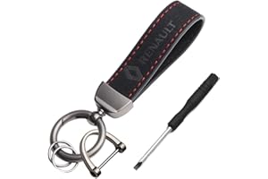 Bigroup - Porte-clés en cuir véritable pour voiture - Accessoires en métal pour hommes et femmes