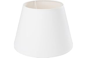 VBS Lampenschirm rund weiß blanko Ø 27,5 cm (unten) / 17,5 cm (oben) Papierschirm zum Bemalen und Bekleben