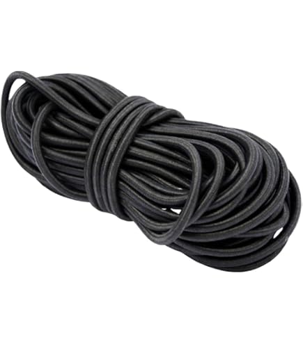 Ficelle Argentée AERZETIX - C68261 - Lot De 10 Embouts De Corde Pliables Pour Lacet Cordon Ficelle 20 Mm - Loisir Créatif Maroquinerie Mercerie - Couleur Noir - En Plastique - Paracord Embout Lacet