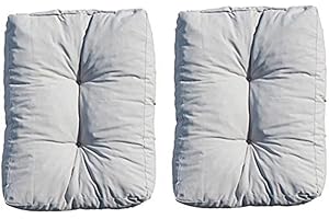 AMBIENTE HOME Ambientehome Lot de 2 Coussins Arrières pour Meuble de Jardin EUROPA Gris Clair 70 x 40 x 10 cm 90408