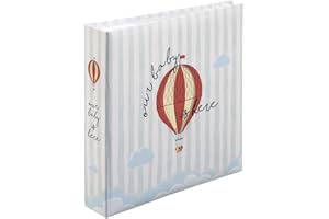 Hama Album fotograficzny Our Baby (na wsuwki, podszywana okładka, 100 stron, maks.200 zdjęć 10x15cm, wymiar albumu 22x22,5 cm, białe kartki, z motywem balonu) kolorowy