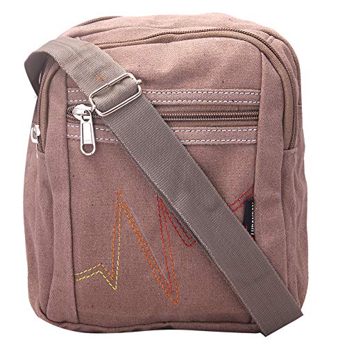 Ludandan Unisex Canvas Sling Bag (Taupe)