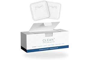 Clean Skin Club Clean² Almohadillas faciales extragrandes utilizadas con removedor de maquillaje, garantizadas que no se desprenden ni se rompen. Triple capas únicas, lado texturizado y lado