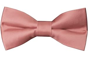 TIES R US Pre Tied Rose Gold Boys Bow Tie Age 18 Months-3 Years