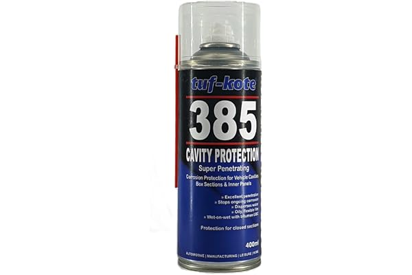 tuf-kote 3852 Cavity Wax Vehicle Protection Spray 400ml Penetrating Wax for Vehicle Cavities Doors Pillars Seams Anti Corrosion Rust Protection Wax Coating