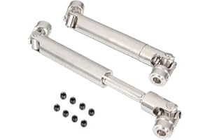 CENPEK 2 Pack Universal Stainless Steel Centre Drive Shaft Dogbone 110mm-155mm Upgrade Fit for Tamiay RC4WD D90 SCX10 SCX0016 Off-Road RC Crawlers Car