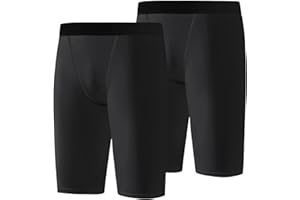 WISREMT Jeunes garçons Short de Compression, Spandex Athlétique Enfants Course à Pied sous-vêtements de Compression Couche de Base Sportive