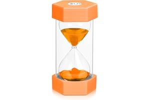 SALEEPENDENT 5 Minuten Sanduhr für Kinder, Glas Timer, Sanduhren Set Kinder, Timer können in Küchen, Sechseckiger Sanduhr-Timer, Spiel Requisiten, Timer können in Küchen, Zuhause, orange Farbe.
