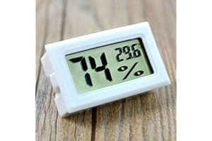 Szaerfa Digital LCD Thermomètre Hygromètre Température Humidité -50~70 ℃ 10% ~ 99% RH (blanc)